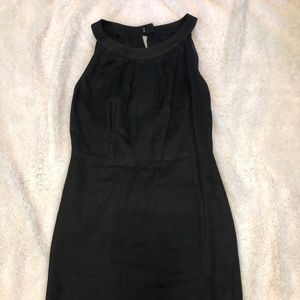 Loft Black Linen Halter Dress